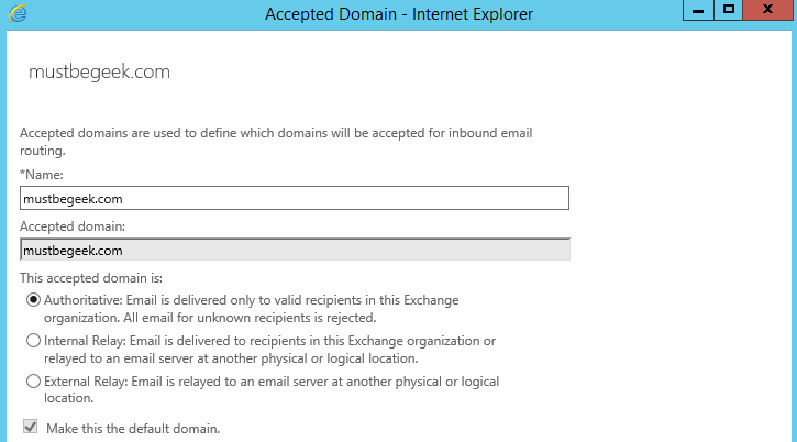 Configure Exchange Server 2016 to Send and Receive External Emails